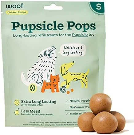 WOOF Pupsicle Pops, Delicious Long Lasting Dog Treats, Refills For The Pupsicle, Pre-Made Dog Treats For Dogs, Natural Ingredients, Low-Mess Chicken Pet Treats - Small Pops - 10 Count 5 WOOF Pupsicle Pops, Delicious Long Lasting Dog Treats, Refills For The Pupsicle, Pre-Made Dog Treats For Dogs, Natural Ingredients, Low-Mess Chicken Pet Treats - Small Pops - 10 Count - Image 5