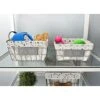 GENERIC Pet Storage Baskets Set Of 2 Dog Stuff Cat Grey Farmhouse Metal