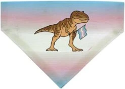 Trans Flag Gifts T-Rex Trans Flag Pet Collar Scarf Bib For Medium To Larger Dogs -Zoomie Shop 41NtjtK6OQL. AC