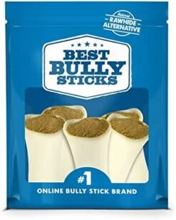 Best Bully Sticks 5 To 6 Inch Variety Pack Stuffed Shin Bones - USA Baked & Packed Shin Bones For Dogs - Highly Digestible Fillings, Long Lasting And Refillable - 3 Pack -Zoomie Shop 41O0TGitCJL. AC