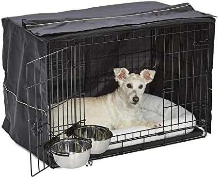MidWest Homes For Pets ICrate Dog Crate Starter Kit | 24-Inch Dog Crate Kit Ideal For Small Dog Breeds (weighing 13 - 25 Pounds) || Includes Dog Crate, Pet Bed, 2 Dog Bowls & Dog Crate Cover (Blue) 12 MidWest Homes For Pets ICrate Dog Crate Starter Kit | 24-Inch Dog Crate Kit Ideal For Small Dog Breeds (weighing 13 - 25 Pounds) || Includes Dog Crate, Pet Bed, 2 Dog Bowls & Dog Crate Cover (Blue) - Image 12