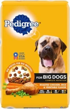 Pedigree For Big Dogs Adult Complete Nutrition Large Breed Dry Dog Food Roasted Chicken, Rice & Vegetable Flavor Dog Kibble, 16 Lb. Bag -Zoomie Shop 41O1fP8 CbL. AC
