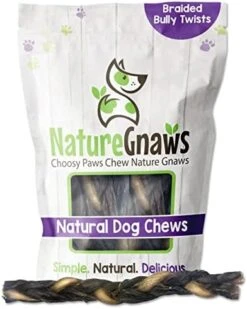 Nature Gnaws Braided Twists For Dogs - Premium Natural Beef Dog Chew Treats - Combo Of Bully Sticks And Beef Gullet - Long Lasting Training Reward -Zoomie Shop 41PIIS49Q9L. AC