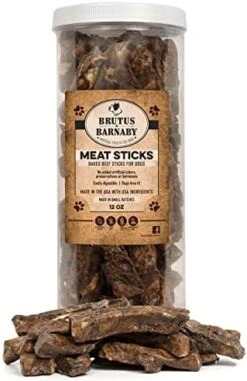 BRUTUS & BARNABY Beef Meat Sticks For Dogs - Thick & Hearty Beef Liver & Lung Dog Treat Made In USA - Protein Packed, Crunchy, Healthy Dog Treats - Grain Free, Rawhide Free, No Additives 8 BRUTUS & BARNABY Beef Meat Sticks For Dogs - Thick & Hearty Beef Liver & Lung Dog Treat Made In USA - Protein Packed, Crunchy, Healthy Dog Treats - Grain Free, Rawhide Free, No Additives -Zoomie Shop 41PPK50dLeL. AC