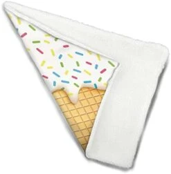 GENERIC Multicolor Soft Warm Pet Fleece Throw For Small Dogs And Cats Cartoon Like Image Of And Melting Ice Cream Cones Super Soft Plush Dog Crate Pad For Travel Or Home Food 14" X 18" -Zoomie Shop 41PkgqXeVL. AC