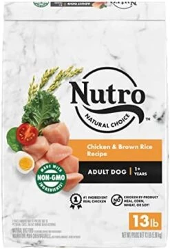 NUTRO NATURAL CHOICE Adult Dry Dog Food, Chicken & Brown Rice Recipe Dog Kibble, 5 Lb. Bag -Zoomie Shop 41PwFt1jXVL. AC