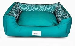 HugSmart Pet Dog Bed, Rectangle Reversible Lounge Bed For Large Dogs，Machine Washable Bed With Removeable Cover And Tough Lining (Tide, Small) -Zoomie Shop 41PzQVn9l S. AC