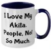 GENERIC Best Akita Dog Two Tone 11oz Mug, I Love My Akita. People, Not So Much, Appreciation Cup For Friends From Friends, Pet Toys, Cat Toys, Dog Toys, Pet Food, Cat Food, Dog Food
