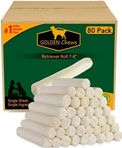 GOLDEN Chews Retriever Roll 7-8 Inches Extra Thick (20 Pack) 8 GOLDEN Chews Retriever Roll 7-8 Inches Extra Thick (20 Pack) - Image 8