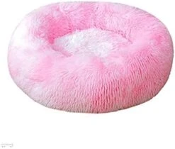 YangYan Round Washable Long Plush Dog Kennel New Super Soft Dog Mat Dog Basket Pet Bed Cat House Velvet Mats Sofa For Dog (Color : Sky Blue, Size : 40cm) -Zoomie Shop 41QXuySL41L. AC 2