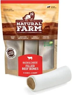 Natural Farm Sweet Potato Filled Bones (3-4 Inch, 6 Pack), Limited Ingredient, Natural Stuffed Dental Dog Bone Treats For Dogs, Made With Real Beef & Sweet Potato -Zoomie Shop 41QiTStXk4L. AC