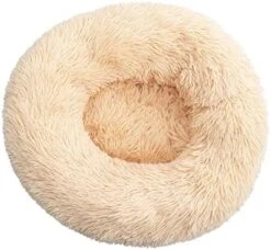 UNOVAP Pet Mat Donut Furry Pet Bed Round Mat Small Medium-Sized Animals Sleep With The Mat (Color : Apricot, Size : S 40CM) -Zoomie Shop 41R7wbYiG5L. AC