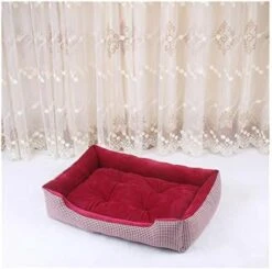 YangYan Pet Bed Big Dog Bed Warm Lattice Bed For Dogs Winter Dogs Matress Puppy Kennel Dog's Mat Cushion For Small Medium Large Dogs (Color : Pale Pinkish Gray, Size : 70x50cm) -Zoomie Shop 41RHqFgO vL. AC