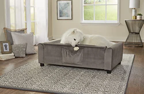Enchanted Home Pet Gray Luna Pet Sofa, 41.75" L X 26.5" W, Large 2 Enchanted Home Pet Gray Luna Pet Sofa, 41.75" L X 26.5" W, Large - Image 2