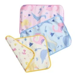 Absorbent Floor Mat 3 Pcs Dog Mat Pet Training Pads Puppy Pee Pads Dog Pee Mat Cat Dog Cushion Pad Double-Sided Dog Mat Cartoon Dinosaur Pet Pee Mat Puppy Training Pad Urine Pad