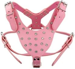 Kuntrona 5 Colors Rhinestone Leather Bling Pet Dog Harness For Medium Big Dogs Black M -Zoomie Shop 41Sz97B9tHL. AC