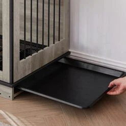 Furniture Dog Crate, Indoor Pet Crate End Tables, Decorative Wooden Kennels With Removable Trays (Grey) 13 Furniture Dog Crate, Indoor Pet Crate End Tables, Decorative Wooden Kennels With Removable Trays (Grey) -Zoomie Shop 41TB1IKgnRL