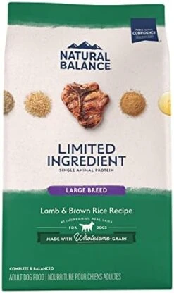 Natural Balance Limited Ingredient Large Breed Adult Dry Dog Food With Healthy Grains, Lamb & Brown Rice Recipe, 26 Pound (Pack Of 1) 12 Natural Balance Limited Ingredient Large Breed Adult Dry Dog Food With Healthy Grains, Lamb & Brown Rice Recipe, 26 Pound (Pack Of 1) -Zoomie Shop 41TDYrOXgcL. AC