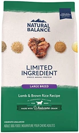 Natural Balance Limited Ingredient Large Breed Adult Dry Dog Food With Healthy Grains, Lamb & Brown Rice Recipe, 26 Pound (Pack Of 1) 5 Natural Balance Limited Ingredient Large Breed Adult Dry Dog Food With Healthy Grains, Lamb & Brown Rice Recipe, 26 Pound (Pack Of 1) - Image 5