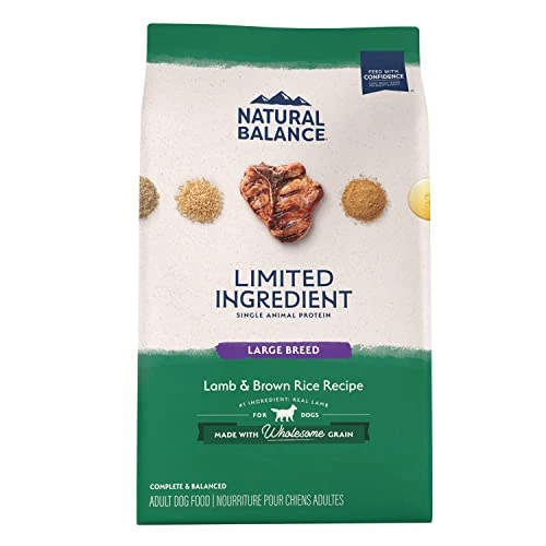 Natural Balance Limited Ingredient Large Breed Adult Dry Dog Food With Healthy Grains, Lamb & Brown Rice Recipe, 26 Pound (Pack Of 1) 1 Natural Balance Limited Ingredient Large Breed Adult Dry Dog Food With Healthy Grains, Lamb & Brown Rice Recipe, 26 Pound (Pack Of 1)