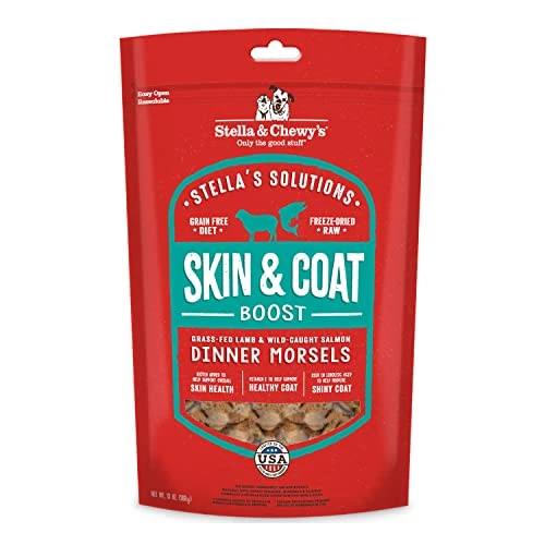 Stella & Chewy’s – Stella’s Solutions Skin & Coat Boost – Grass-Fed Lamb & Wild-Caught Salmon Dinner Morsels – Freeze-Dried Raw, Protein Rich, Grain Free Dog Food – 13 Oz Bag 1 Stella & Chewy’s – Stella’s Solutions Skin & Coat Boost – Grass-Fed Lamb & Wild-Caught Salmon Dinner Morsels – Freeze-Dried Raw, Protein Rich, Grain Free Dog Food – 13 Oz Bag