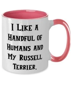 GENERIC Brilliant Russell Terrier Dog Gifts, I Like A Handful Of Humans, Perfect Birthday Two Tone 11oz Mug For Dog Lovers From Friends, Pet Toys, Cat Toys, Dog Toys, Pet Food, Cat Food, Dog Food