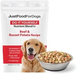 JustFoodForDogs DIY Human Quality Dog Food, Nutrient Blend Base Mix For Dogs - Chicken And White Rice Recipe (7.93oz) -Packaging May Vary -Zoomie Shop 41VHkiKRmFL. AC
