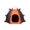 YangYan Waterproof Foldable Portable Outdoor Indoor Pet Tent Dog Cat Camping Pop Up Bag For Small And Middle Dog Cat (Color : OrangeCoffee)