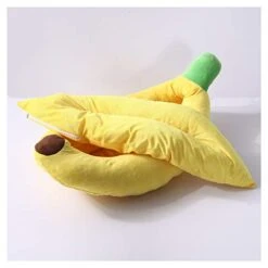 YangYan Lovely Banana Warm Kennel Cat House Cat Dog Lounger Bed Pet Small Dog Pet Bed Rabbit Hamster Nest Bed Pet House Dog Lounge (Color : Yellow, Size : 70cmX40cmX15cm) -Zoomie Shop 41VZ3LS48JL