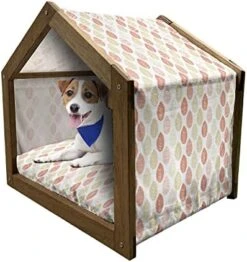 Ambesonne Fruit Wooden Pet House, Cartoon Carrots Images In Triplet Design Healthy Vegetable Foods Natural Art, Indoor & Outdoor Portable Dog Kennel With Pillow And Cover, Small, Coral Earth Yellow -Zoomie Shop 41Vy1nujlyL. AC