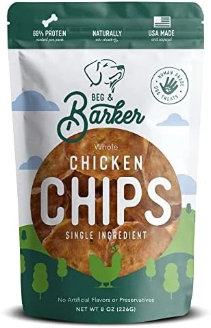 Beg & Barker Chicken Chips For Dogs (8oz, Pack Of 1) - Single Ingredient Dog Treats Made For Small And Large Dogs Protein Human Grade Dog Treats Made From Real Meat Chicken, Made In USA 6 Beg & Barker Chicken Chips For Dogs (8oz, Pack Of 1) - Single Ingredient Dog Treats Made For Small And Large Dogs Protein Human Grade Dog Treats Made From Real Meat Chicken, Made In USA - Image 6