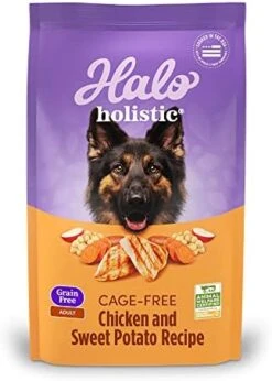 Halo® Holistic Adult Dog Grain Free Cage-Free Chicken & Sweet Potato Recipe 3.5 Lb Bag -Zoomie Shop 41Wdz 06WlL. AC 2