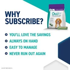 ORAVET Dental Chews For Dogs, Oral Care And Hygiene Chews (Medium Dogs, 25-50 Lbs.) Purple Pouch, 30 Count -Zoomie Shop 41X2dT31CfL