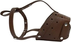 CollarDirect Leather Basket Dog Muzzle For German Shepherd Staffordshire Terrier Pitbull Medium Large Breeds Training, Anti-Barking, Biting, Chewing (Brown) 11 CollarDirect Leather Basket Dog Muzzle For German Shepherd Staffordshire Terrier Pitbull Medium Large Breeds Training, Anti-Barking, Biting, Chewing (Brown) -Zoomie Shop 41XW4eLUjtL