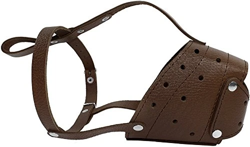 CollarDirect Leather Basket Dog Muzzle For German Shepherd Staffordshire Terrier Pitbull Medium Large Breeds Training, Anti-Barking, Biting, Chewing (Brown) 5 CollarDirect Leather Basket Dog Muzzle For German Shepherd Staffordshire Terrier Pitbull Medium Large Breeds Training, Anti-Barking, Biting, Chewing (Brown) - Image 5