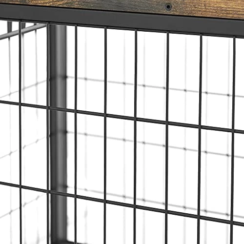 Furniture Style Dog Crate, Decorative Dog Kennel End Table, Storage Drawer, Indoor Dog House For Small Dogs, Rustic Brownn 3 Furniture Style Dog Crate, Decorative Dog Kennel End Table, Storage Drawer, Indoor Dog House For Small Dogs, Rustic Brownn - Image 3