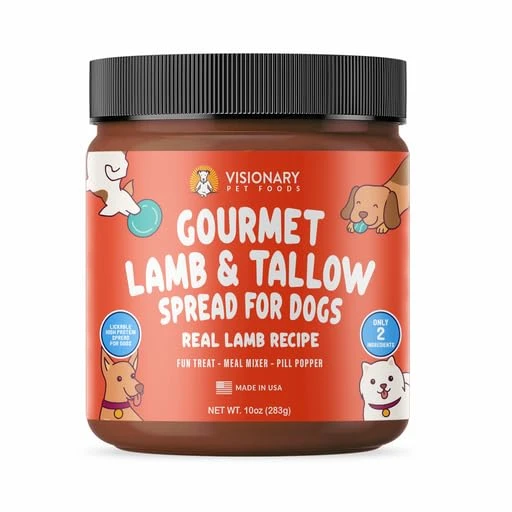 Visionary Pet Foods - Real Lamb Meat Spread For Dogs | Healthier Choice To Peanut Butter | Easy Use As Dog Lick Mat Treat, Chew Toy Filler, Meal Mixers Or Pill Pockets - 10 Fl. Oz Jar 1 Visionary Pet Foods - Real Lamb Meat Spread For Dogs | Healthier Choice To Peanut Butter | Easy Use As Dog Lick Mat Treat, Chew Toy Filler, Meal Mixers Or Pill Pockets - 10 Fl. Oz Jar