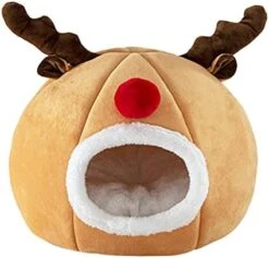 JENPECH Christmas Style Cat Bed House - Comfortable Christmas Reindeer Shape Dog Bed Cave Warm Sleeping Bag Sofa Cushion Nest For Small Puppies Kitten Camel S 14 JENPECH Christmas Style Cat Bed House - Comfortable Christmas Reindeer Shape Dog Bed Cave Warm Sleeping Bag Sofa Cushion Nest For Small Puppies Kitten Camel S -Zoomie Shop 41Y7zkXjcaL. AC