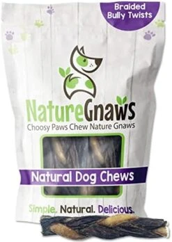 Nature Gnaws Braided Twists For Dogs - Premium Natural Beef Dog Chew Treats - Combo Of Bully Sticks And Beef Gullet - Long Lasting Training Reward -Zoomie Shop 41YUQbiaYQL. AC
