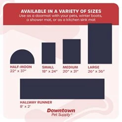 My Doggy Place Microfiber Dog Mat For Muddy Paws, 60" X 36" Navy Blue With Paw Print - Non-Slip, Absorbent And Quick-Drying Dog Paw Cleaning Mat, Washer And Dryer Safe - X-Large/Runner -Zoomie Shop 41YWmpVGCaL