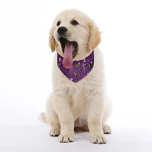 GENERIC Sugar Skull Calavera Black Cats Mexican Style Pet Bandana Collar - Scarf Collar - Art Dog Bandana Minimal Head Cicumference 4 GENERIC Sugar Skull Calavera Black Cats Mexican Style Pet Bandana Collar - Scarf Collar - Art Dog Bandana Minimal Head Cicumference - Image 4