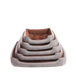 YangYan Pet Bed Big Dog Bed Warm Lattice Bed For Dogs Winter Dogs Matress Puppy Kennel Dog's Mat Cushion For Small Medium Large Dogs (Color : Pale Pinkish Gray, Size : 70x50cm) -Zoomie Shop 41YwgLquTKL