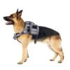 Service Dog Vest Breathable Service Dog Harness Adjustable Pet Vest With Handle For Outdoor Training Walking (Grey, L)