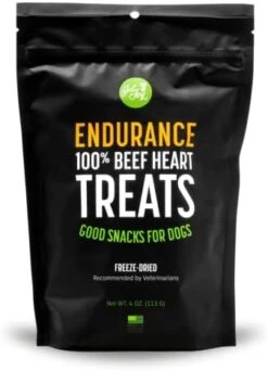 Get Joy Endurance 100% Beef Heart Freeze-Dried Dog Treats, 4 Ounce Bag, Single Ingredient, Beef, High Protein, Grain Free, Gluten Free, Made In USA -Zoomie Shop 41ZgbwceL. AC