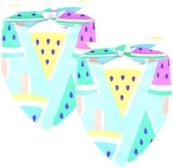 2 Pack Adjustable Dog Bandana,Soft Washable Triangle Bib Hello Summer Cute Food Ice Cream Pineapple Kerchief Scarfs For Small Medium Large Dogs And Cats -Zoomie Shop 41Zw5dlcqL. AC