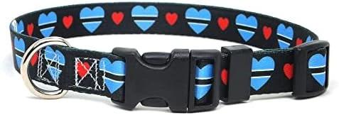 Dog Collar | I Love Botswana | Hearts | Great For National Holidays, Special Events, Festivals, Parades | Made In USA | XSmall Small Medium Large XLarge 9 Dog Collar | I Love Botswana | Hearts | Great For National Holidays, Special Events, Festivals, Parades | Made In USA | XSmall Small Medium Large XLarge - Image 9