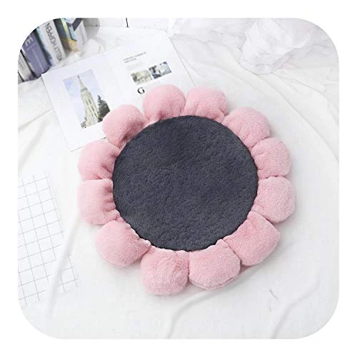 Big Incisors Feeding Mats Dogs, Warm Padded Flower Dog Bed Waterproof Washable Pet House Kennel Round Floor Carpet Crawling Mat-Grey-S Diameter 60cm 1 Big Incisors Feeding Mats Dogs, Warm Padded Flower Dog Bed Waterproof Washable Pet House Kennel Round Floor Carpet Crawling Mat-Grey-S Diameter 60cm