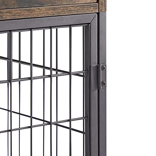 Furniture Style Dog Crate, Decorative Dog Kennel End Table, Storage Drawer, Indoor Dog House For Small Dogs, Rustic Brownn 4 Furniture Style Dog Crate, Decorative Dog Kennel End Table, Storage Drawer, Indoor Dog House For Small Dogs, Rustic Brownn - Image 4