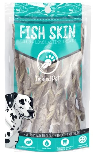 TickledPet Fish Skin Dog Treats - Icelandic Wild Caught Cod - Single Ingredient Grain Free Chews 1 TickledPet Fish Skin Dog Treats - Icelandic Wild Caught Cod - Single Ingredient Grain Free Chews