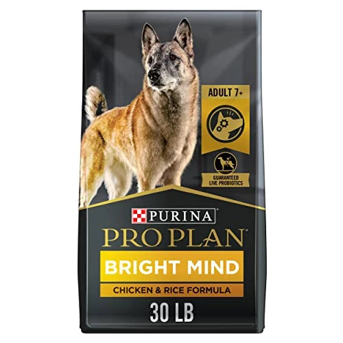 Purina Pro Plan Senior Dog Food With Probiotics For Dogs, Bright Mind 7+ Chicken & Rice Formula - 30 Lb. Bag 1 Purina Pro Plan Senior Dog Food With Probiotics For Dogs, Bright Mind 7+ Chicken & Rice Formula - 30 Lb. Bag